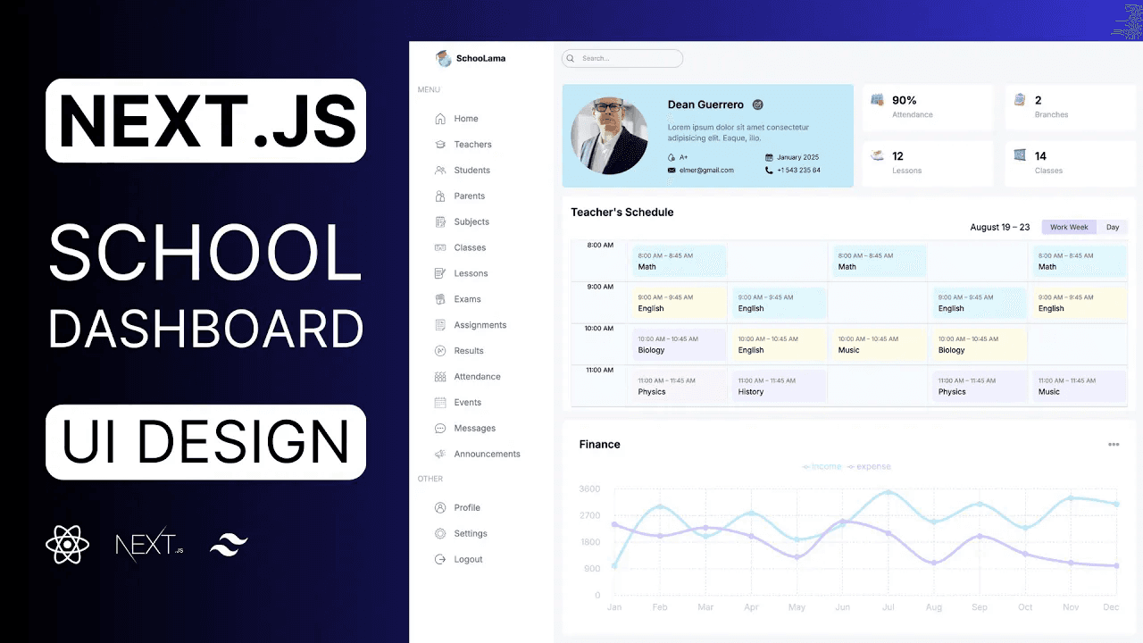 Next.js 学校管理后台开发：UI设计